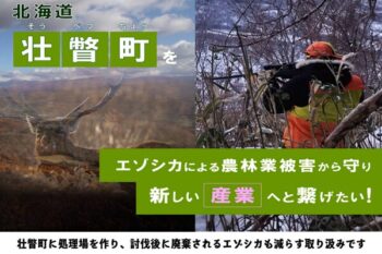 そうべつ町をエゾシカによる農林業被害から守り新しい産業へ！