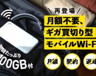 【月額解放宣言】ギガ買い切り型モバイルWi-Fi | 初回100GB付