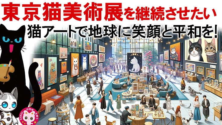 東京猫美術展を継続させたい　猫アートで地球に笑顔と平和を!