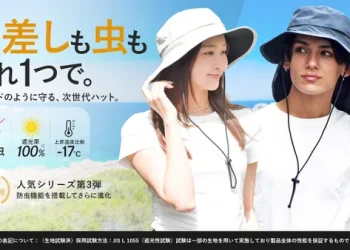 日差しも虫も気にしない！遮光100％※+ツバ裏防虫生地のサファリハット