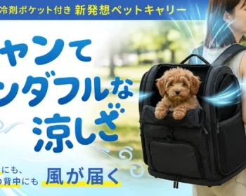 背中も中もひんやり爽快！人もペットも笑顔で歩けるファン付きペットキャリーリュック