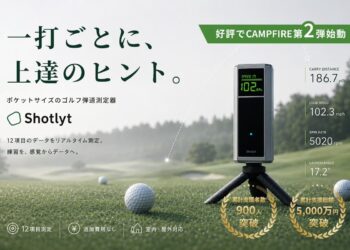 【累計5,000万円突破】一打を可視化。ゴルフ弾道測定器「Shotlyt」第2弾