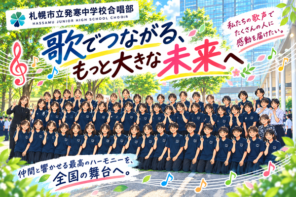 初の全国大会へ！札幌市立発寒中学校合唱部、北海道から大阪へ！遠征費をご支援ください！